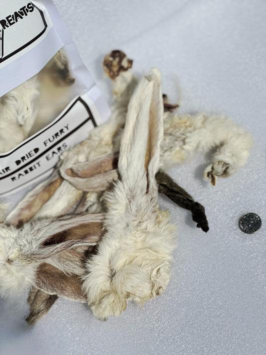 Single Ingredient Fuzzy Air Dried Rabbit Ears