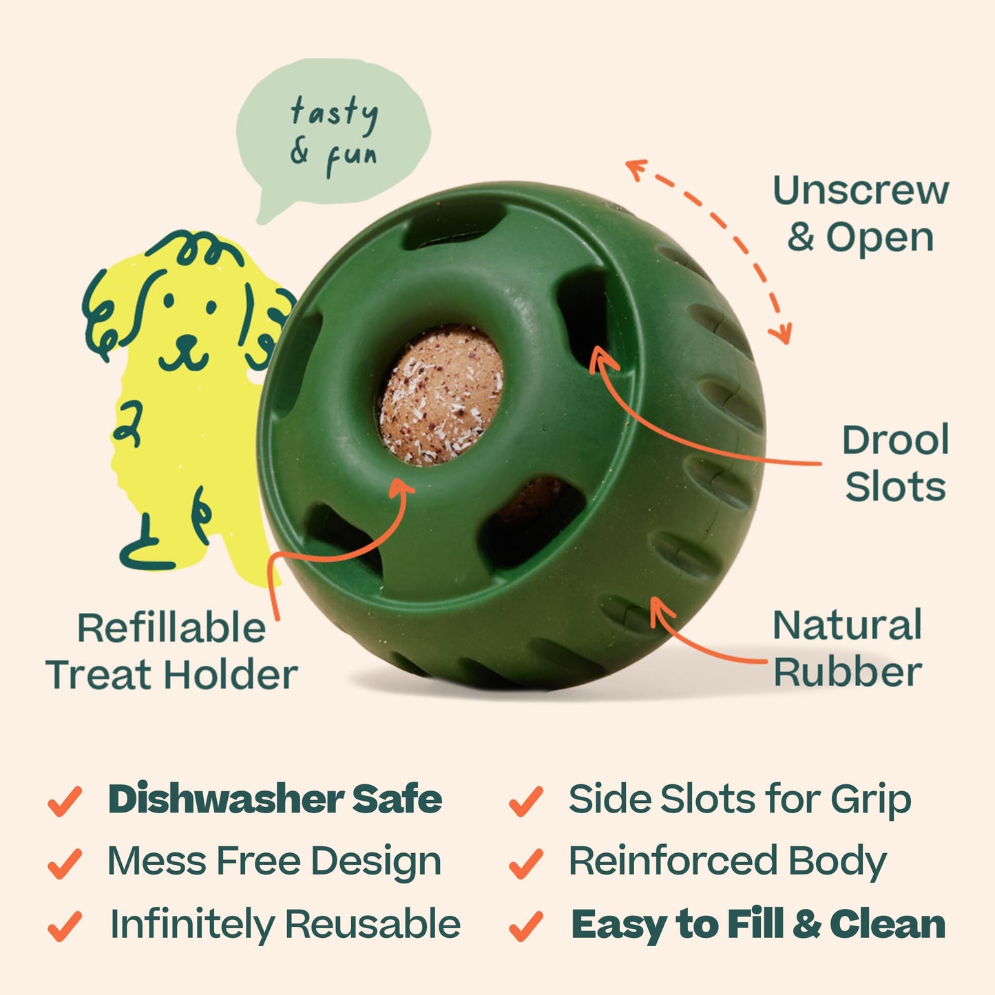 Refillable Silicone Slow Feeder Dog Toy