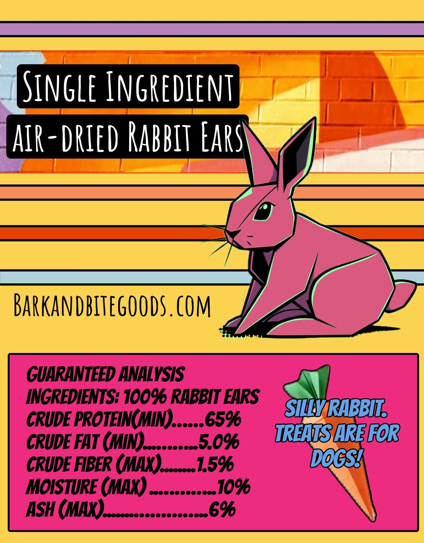 Single-Ingredient Dehydrated Rabbit Ears for Dogs